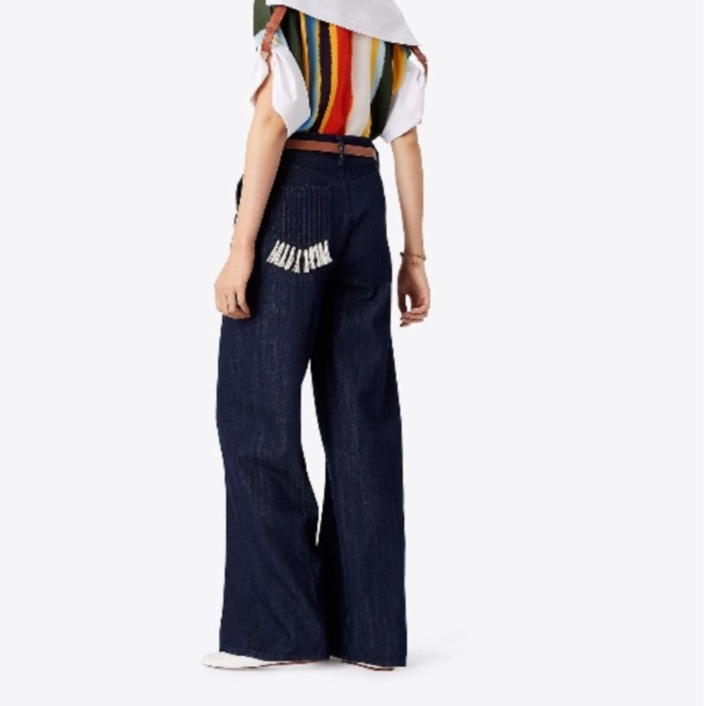 Tory Burch TILLY WIDE LEG JEAN RISE WASH 27